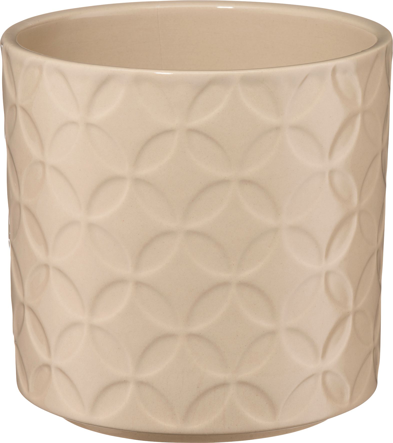 Steinguttopf, beige (13x13 cm)