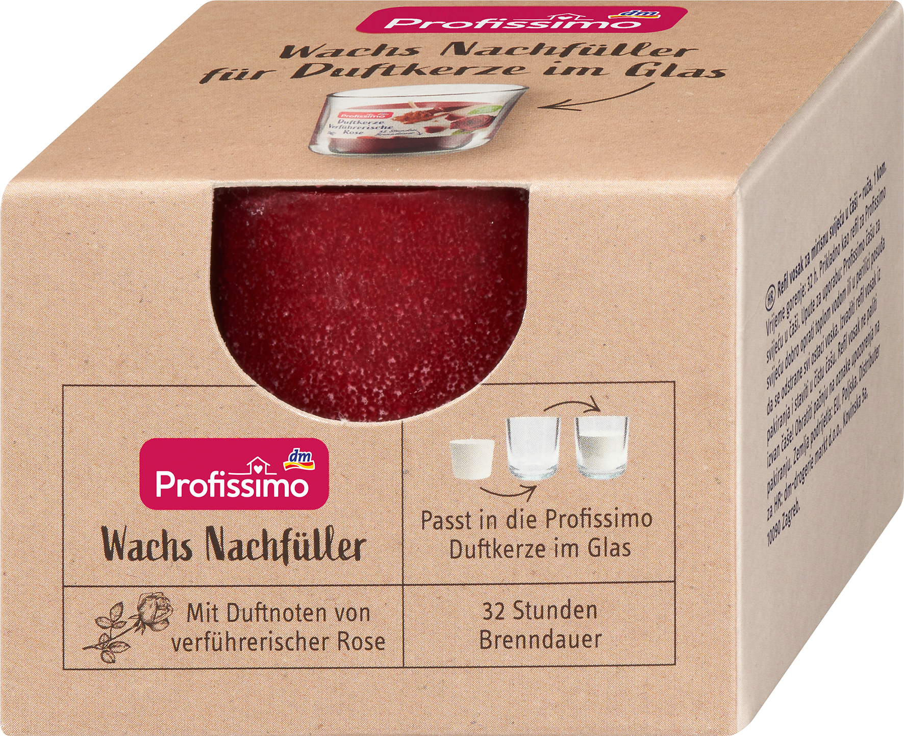 Wachs Nachfüller für Duftgläser verführerische Rose