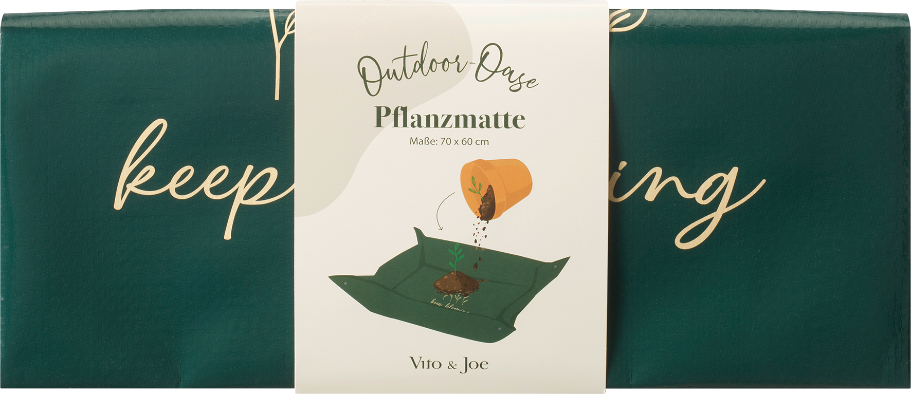 Pflanzmatte aus Polyester, grün (60x70 cm)