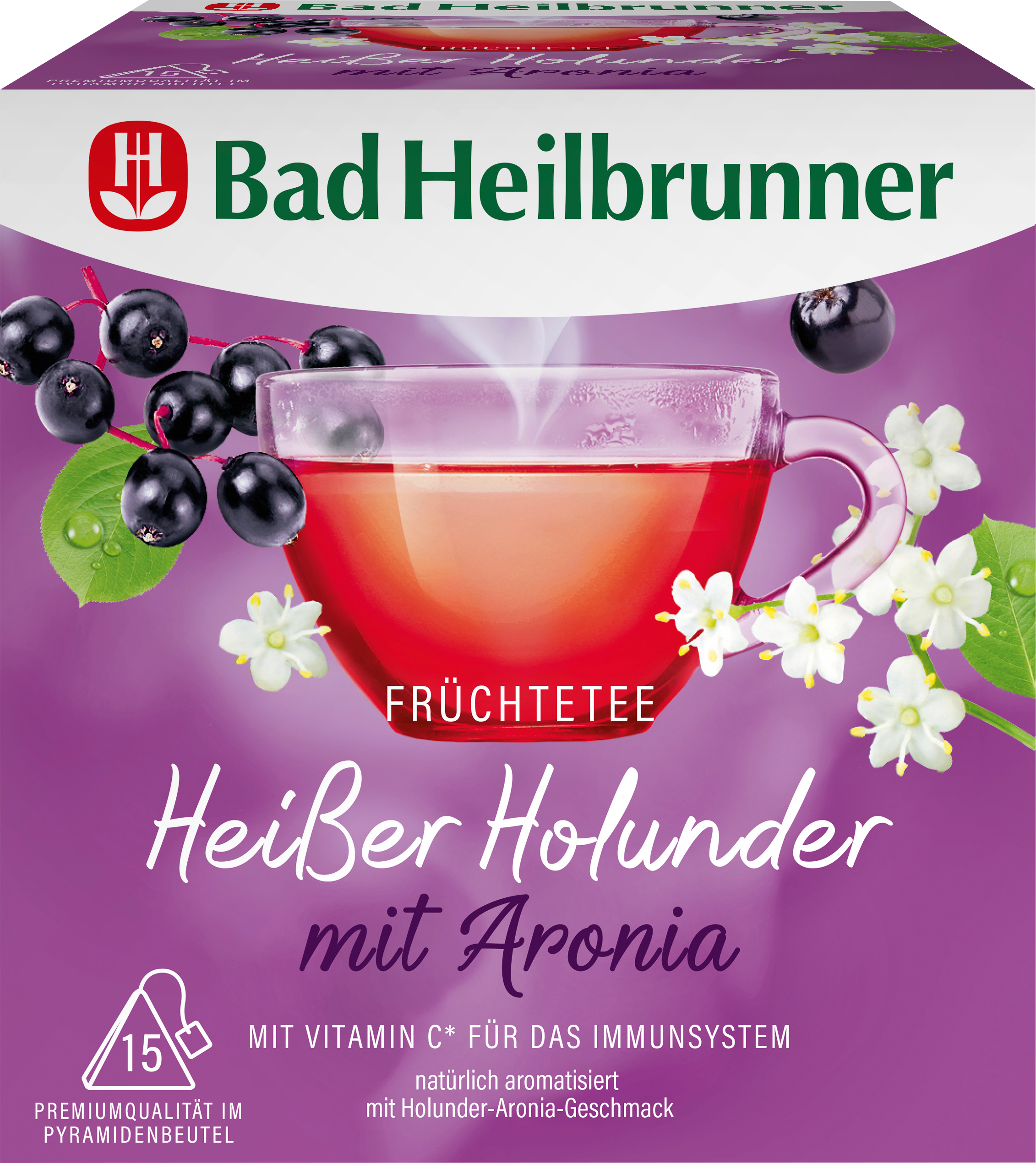 Früchtetee Heißer Holunder mit Aronia (15 Beutel)