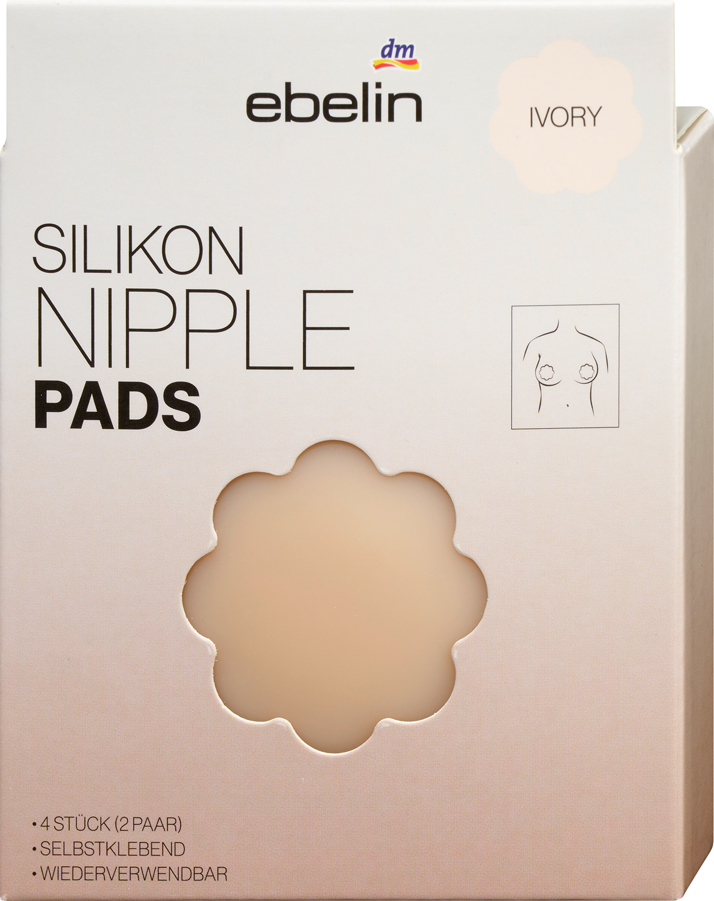 Silikon Nipple Pads Sheer Elegance ivory (2 Paar)