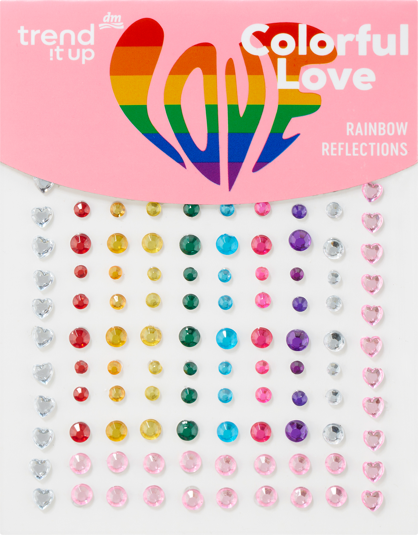 Gesichtssteine Colorful Love